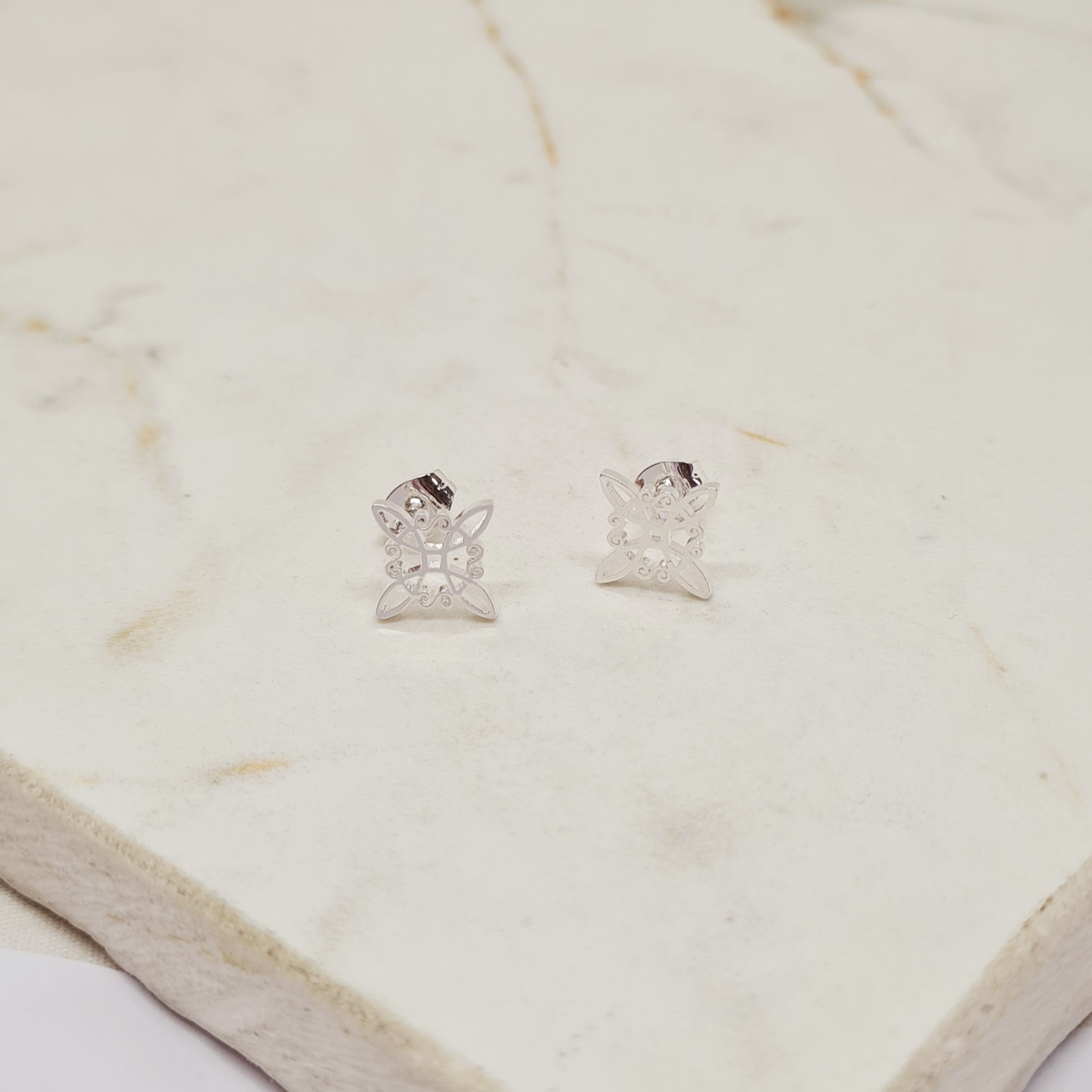 Imagen de producto AROS ACERO BLANCO - NUDO DE BRUJAS