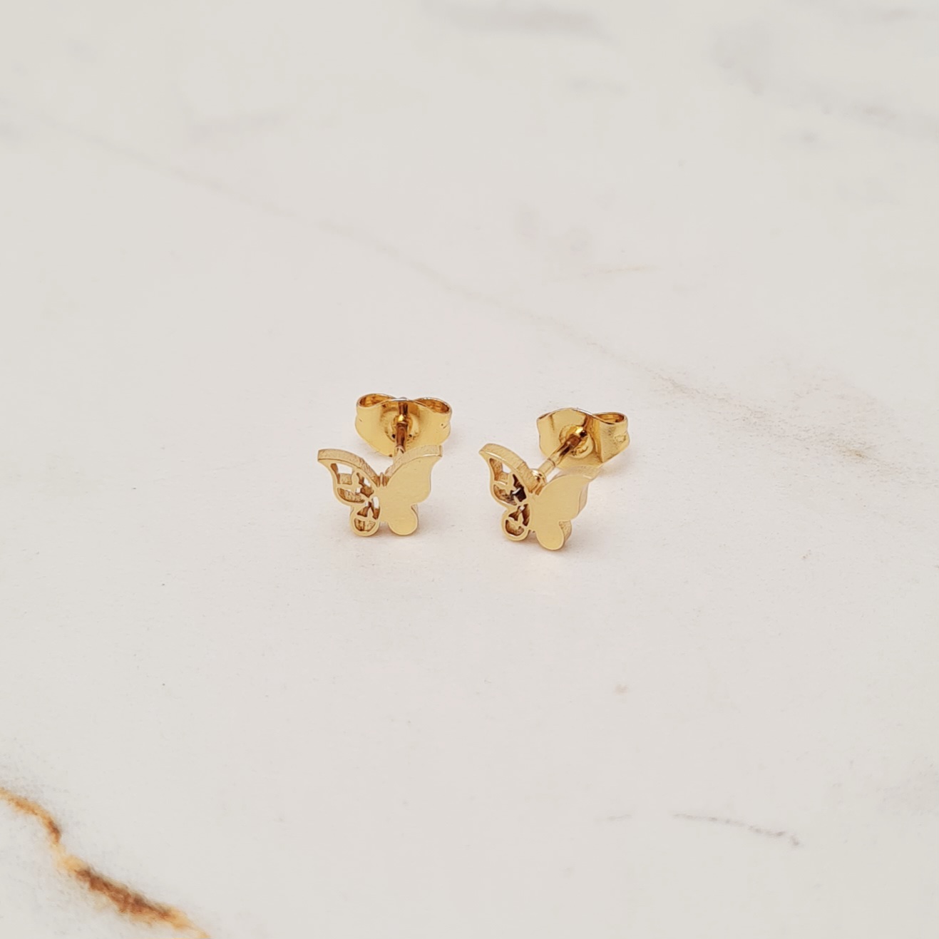 Imagen de producto AROS ACERO DORADO - MARIPOSA 2