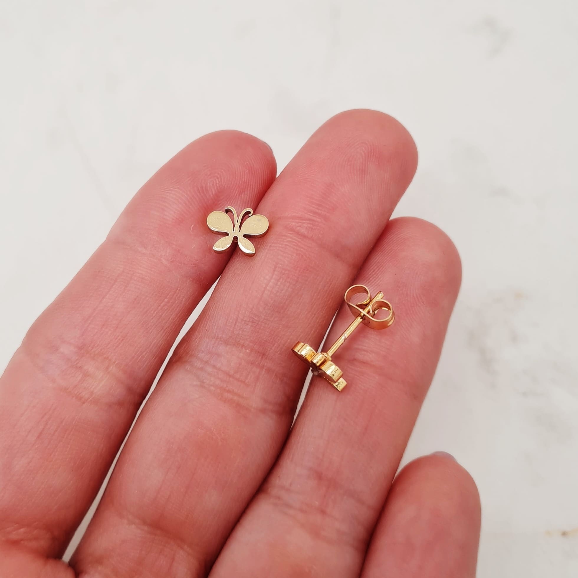 Imagen de producto AROS ACERO DORADO - MARIPOSA 3