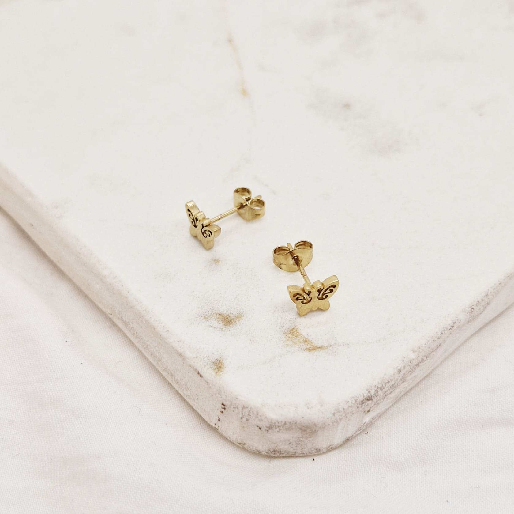 Imagen de producto AROS ACERO DORADO - MARIPOSA