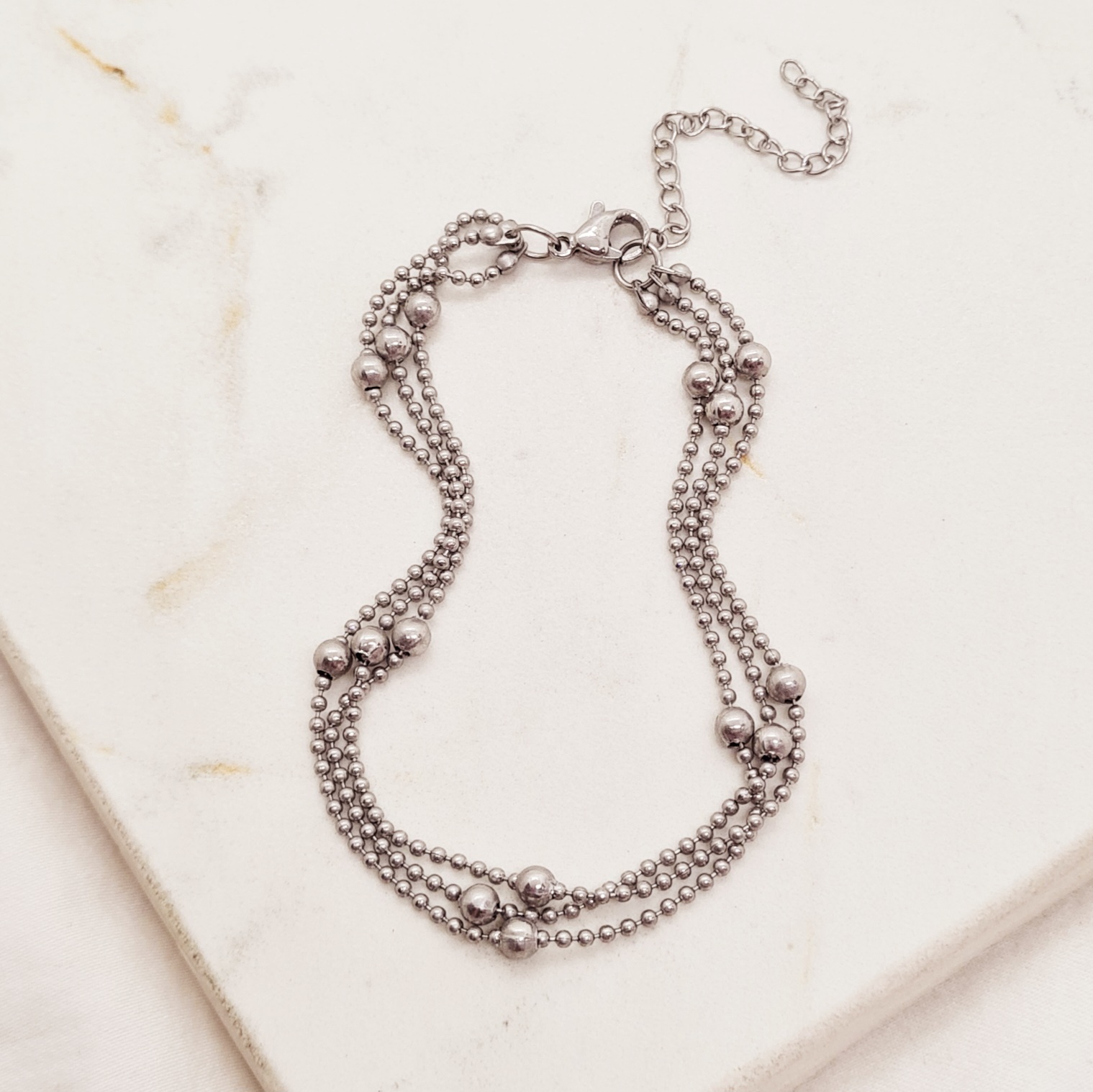 Imagen de producto PULSERA TRIPLE FULL BOLITAS CON BOLITAS GRANDES