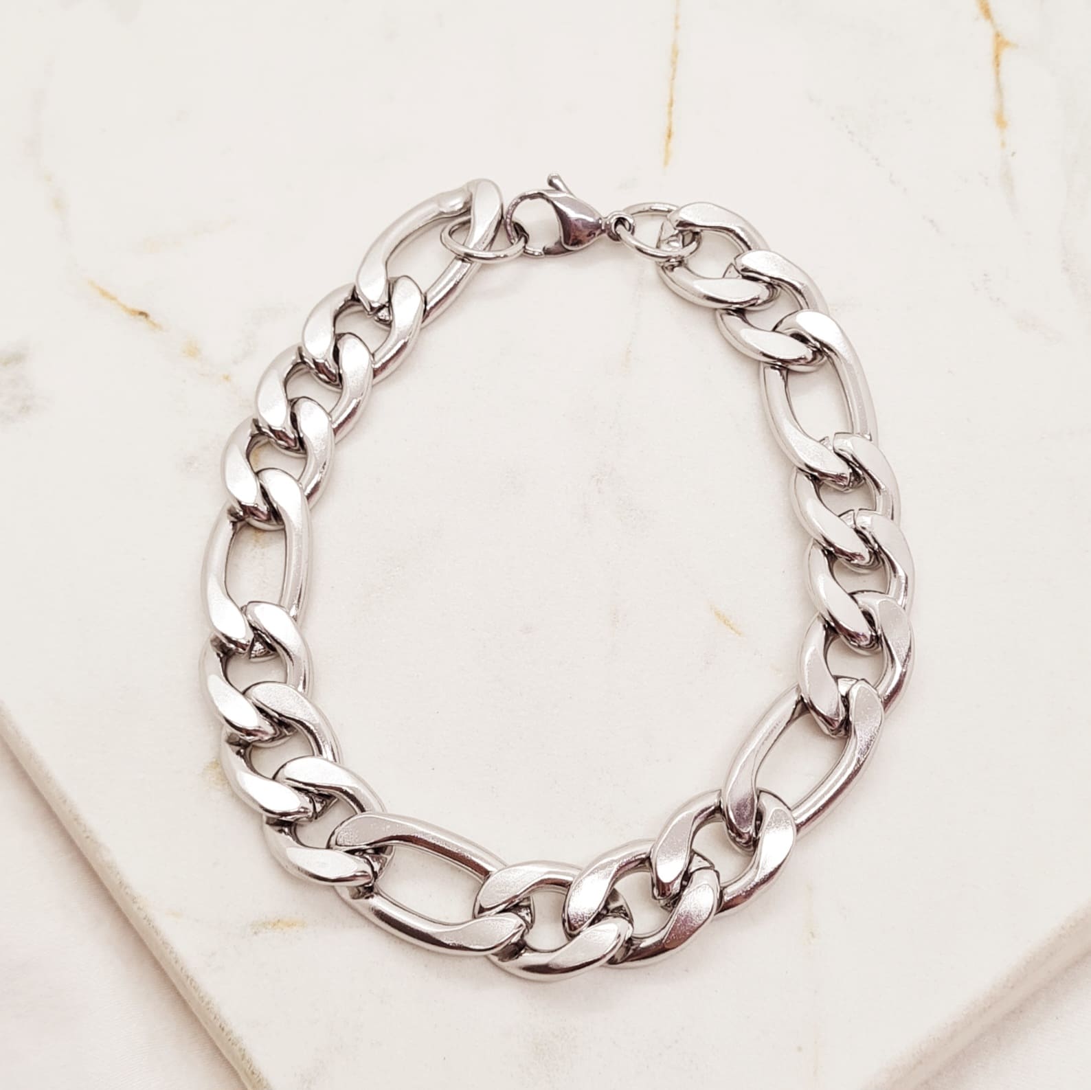 Imagen de producto PULSERA CUBANA COMBINADA GRUESA 3 mm
