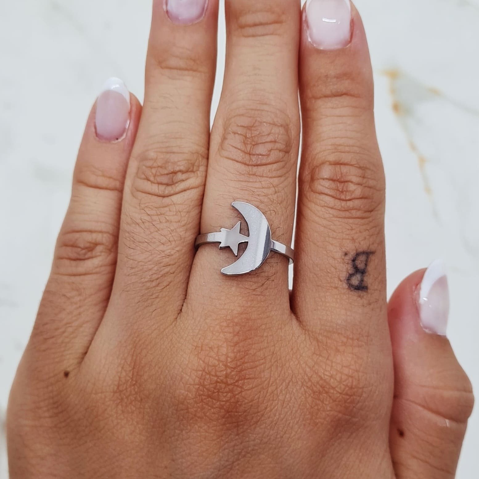 Imagen de producto ANILLO LUNA CON ESTRELLA