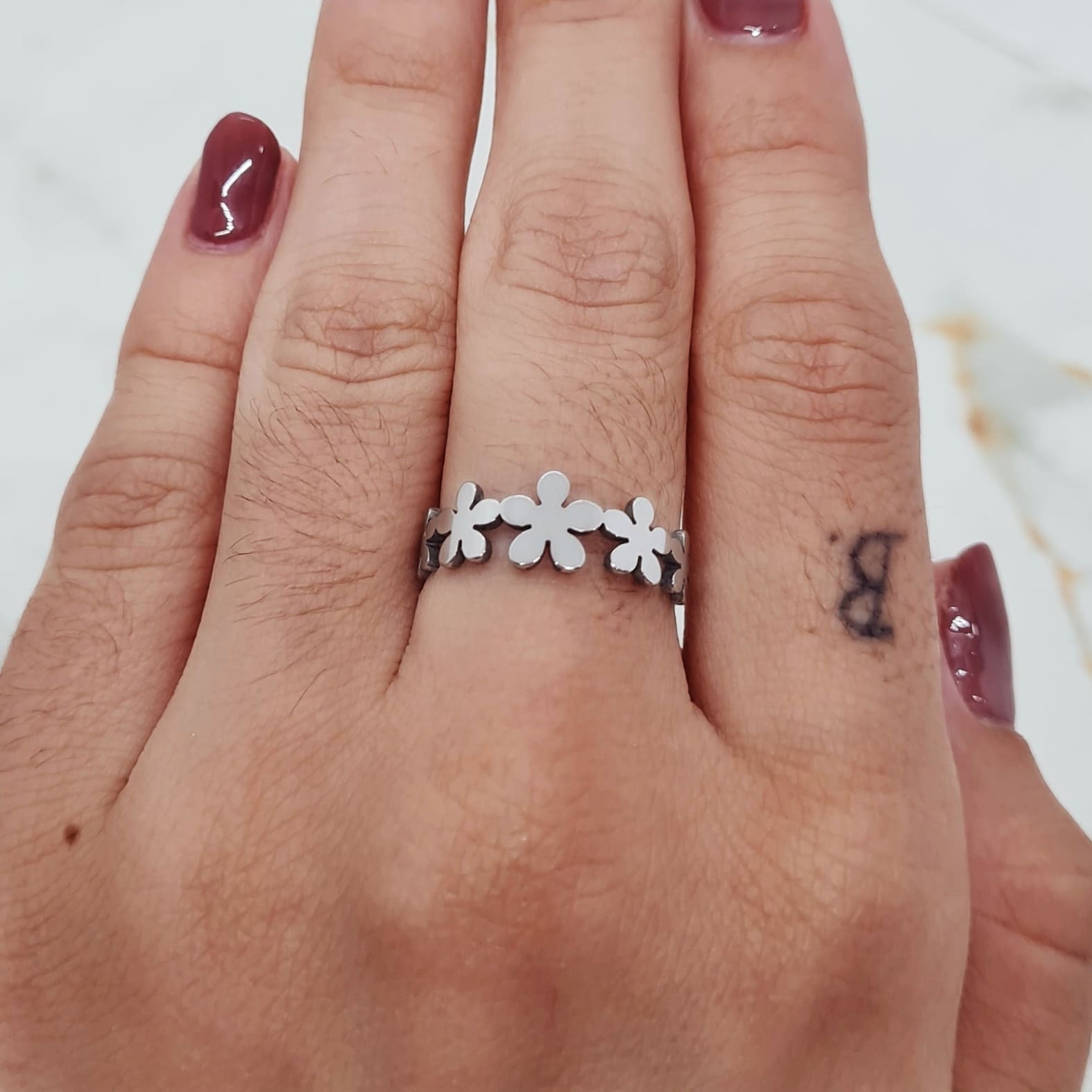 Imagen de producto ANILLO MARGARITAS LISAS CHICAS