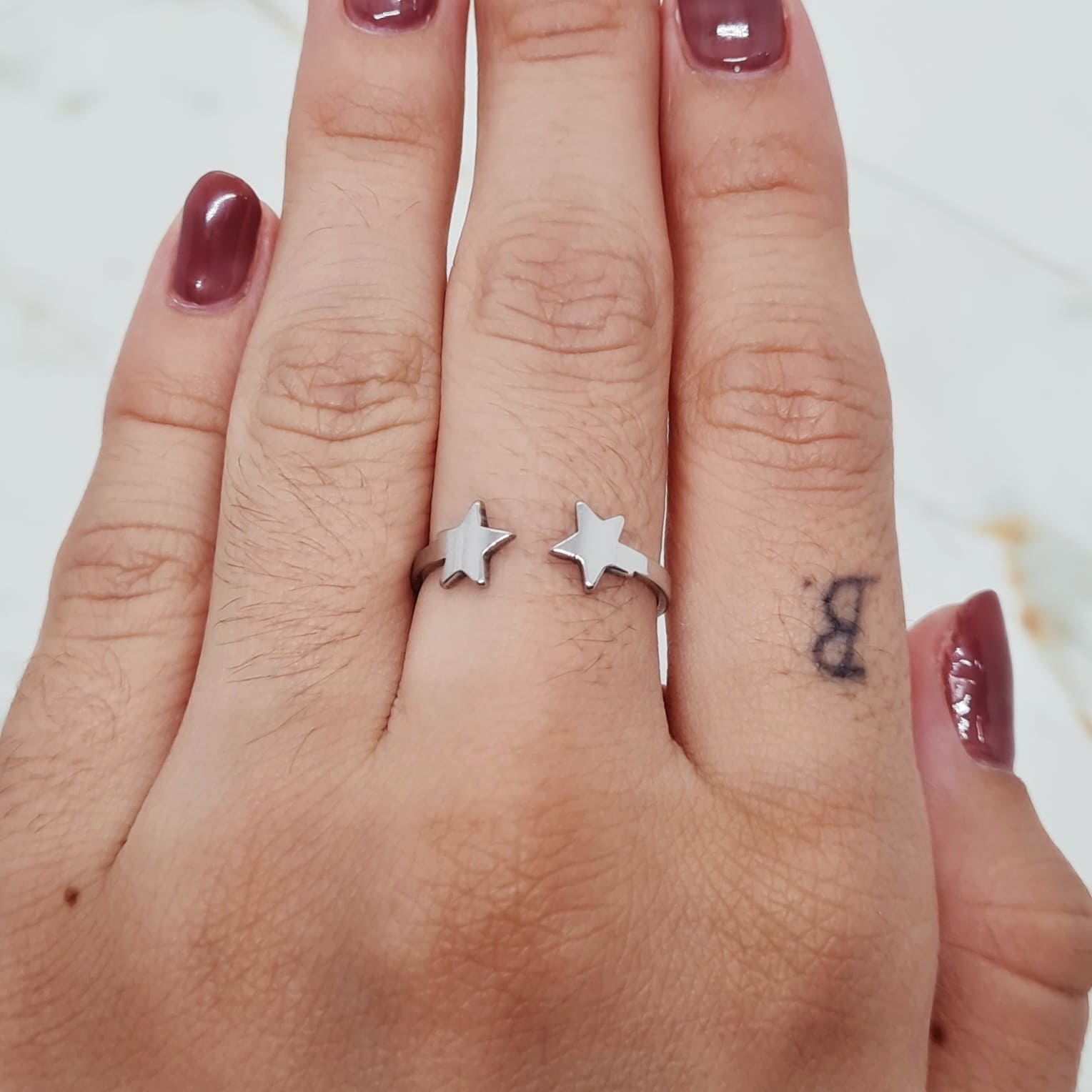 Imagen de producto ANILLO ABIERTO DOBLE ESTRELLA