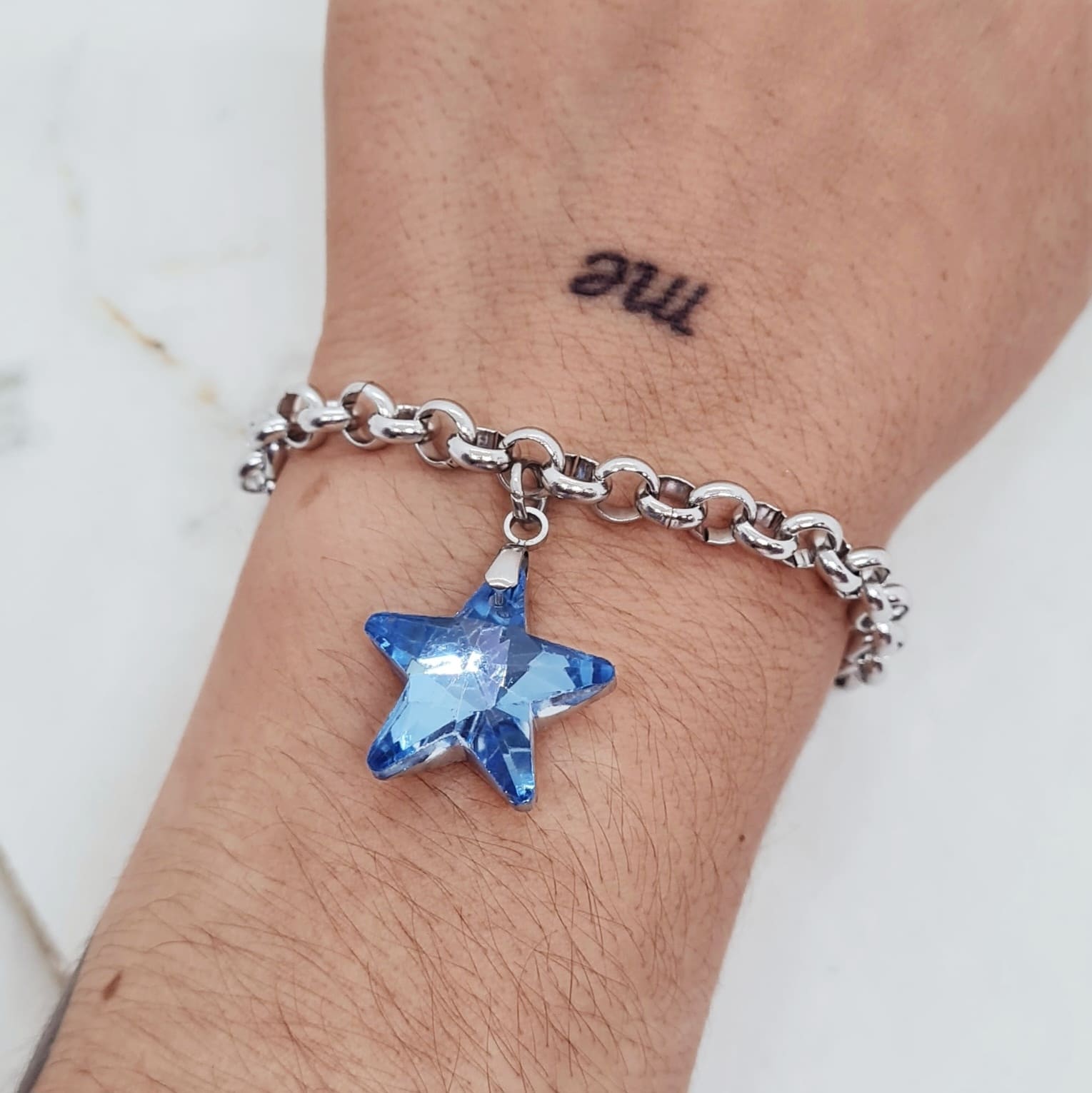 Imagen de producto PULSERA CON DIJE CRISTAL - ESTRELLA CELESTE