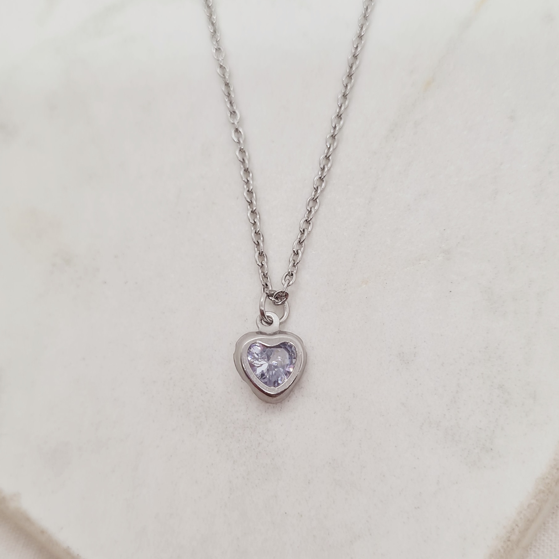 Imagen de producto COLLAR - CUBIC CORAZON TRANSPARENTE