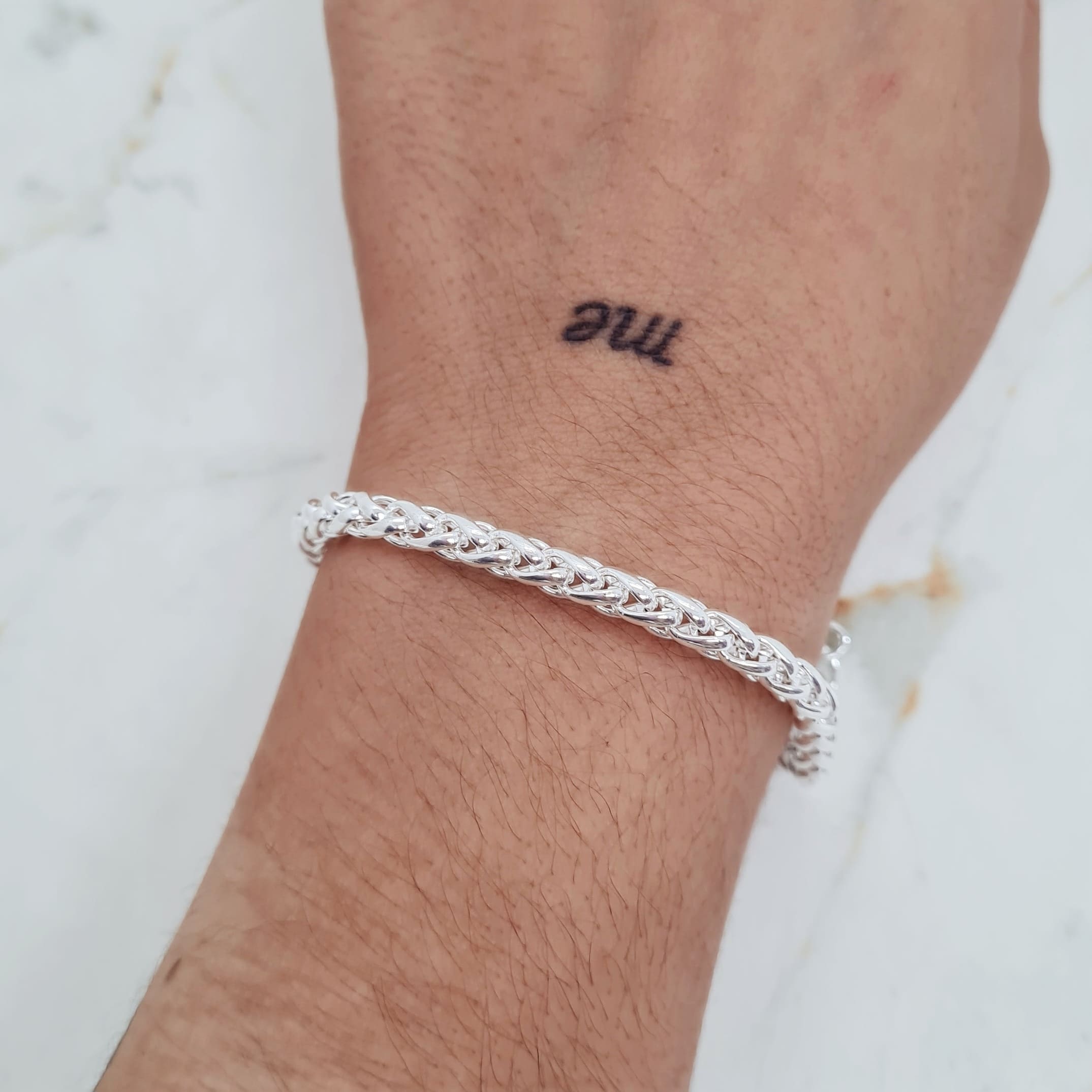 Imagen de producto PULSERA ACERO BLANCO ESPIGA 5 mm