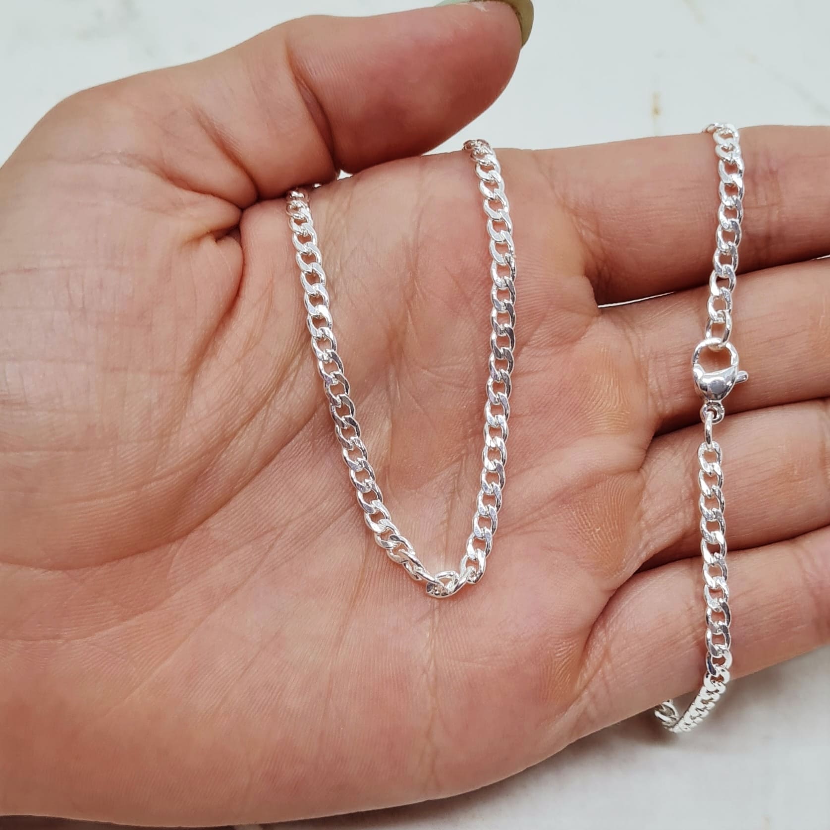 Imagen de producto CADENA ACERO BLANCO CUBANA 1 mm