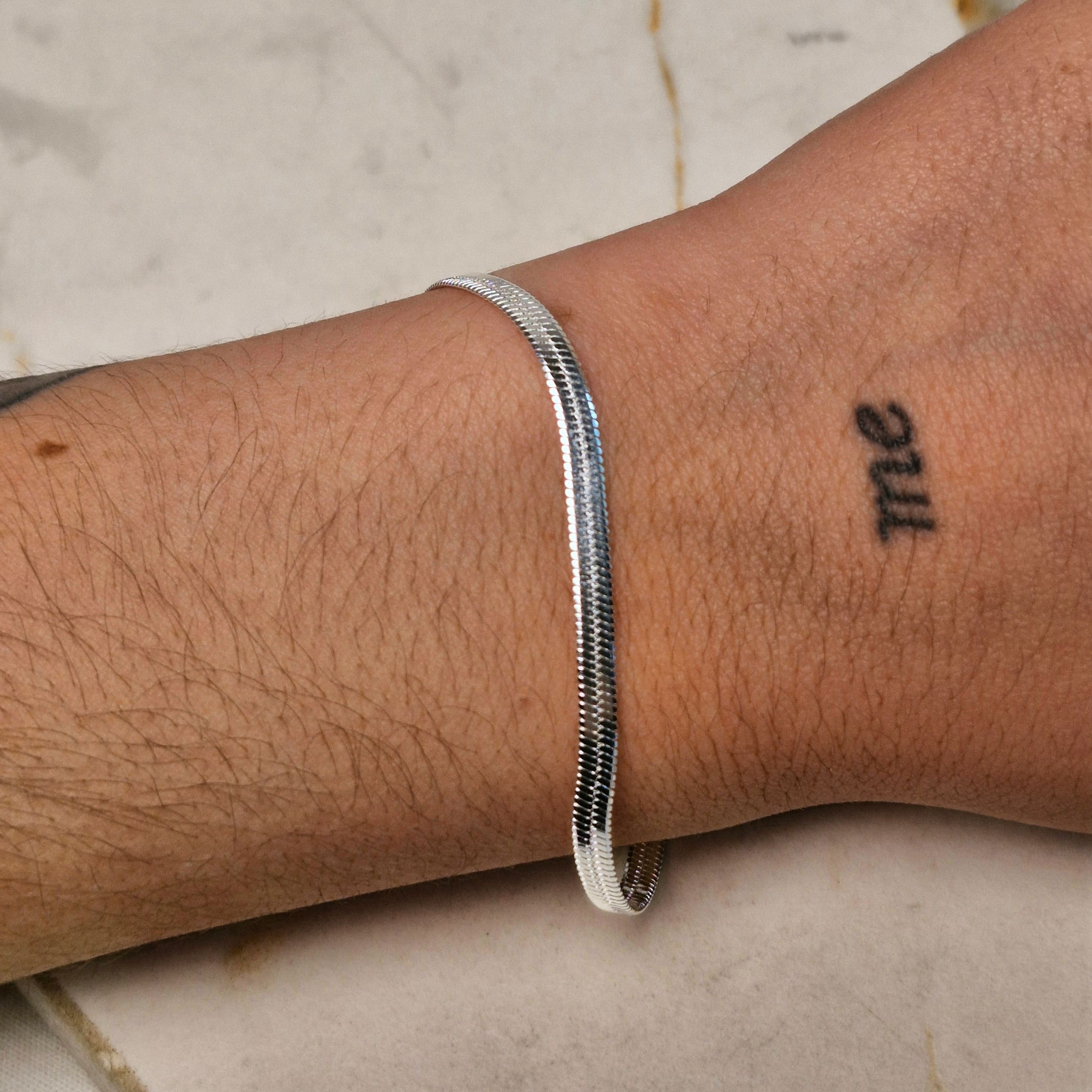 Imagen de producto PULSERA ACERO BLANCO SERPIENTE