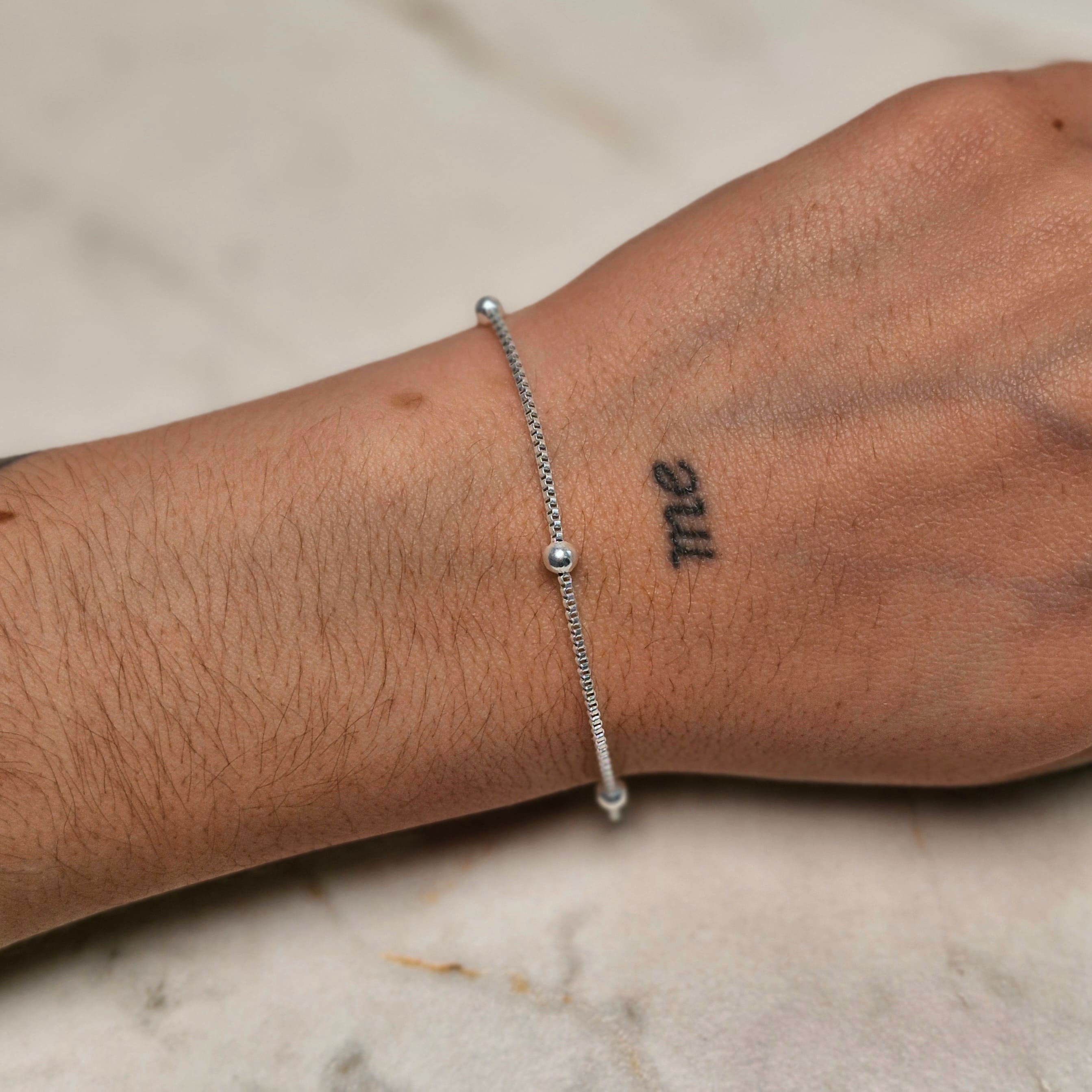 Imagen de producto PULSERA ACERO BLANCO VENECIANA CERRADA CON BOLITAS GRANDES