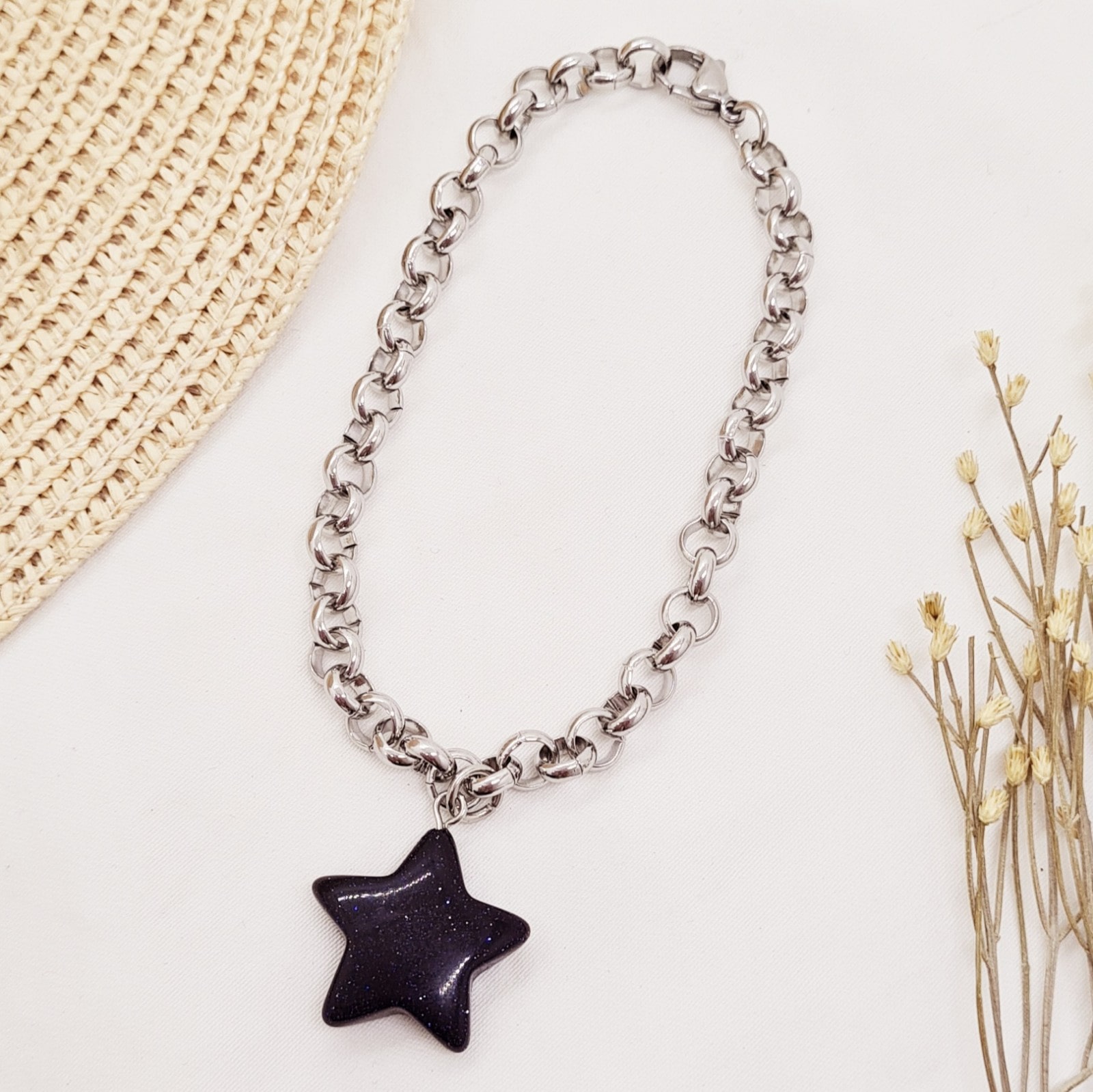 Imagen de producto PULSERA CON DIJE PIEDRA LLUVIA DE ESTRELLAS - ESTRELLA