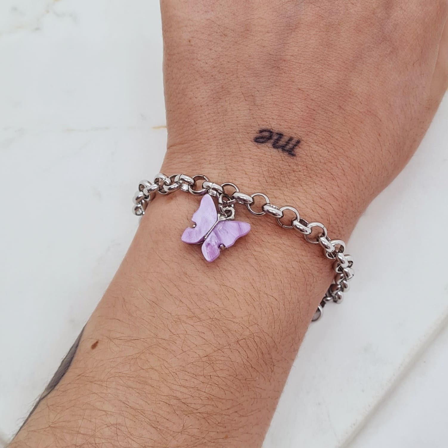 Imagen de producto PULSERA CON DIJE MARIPOSA - LILA