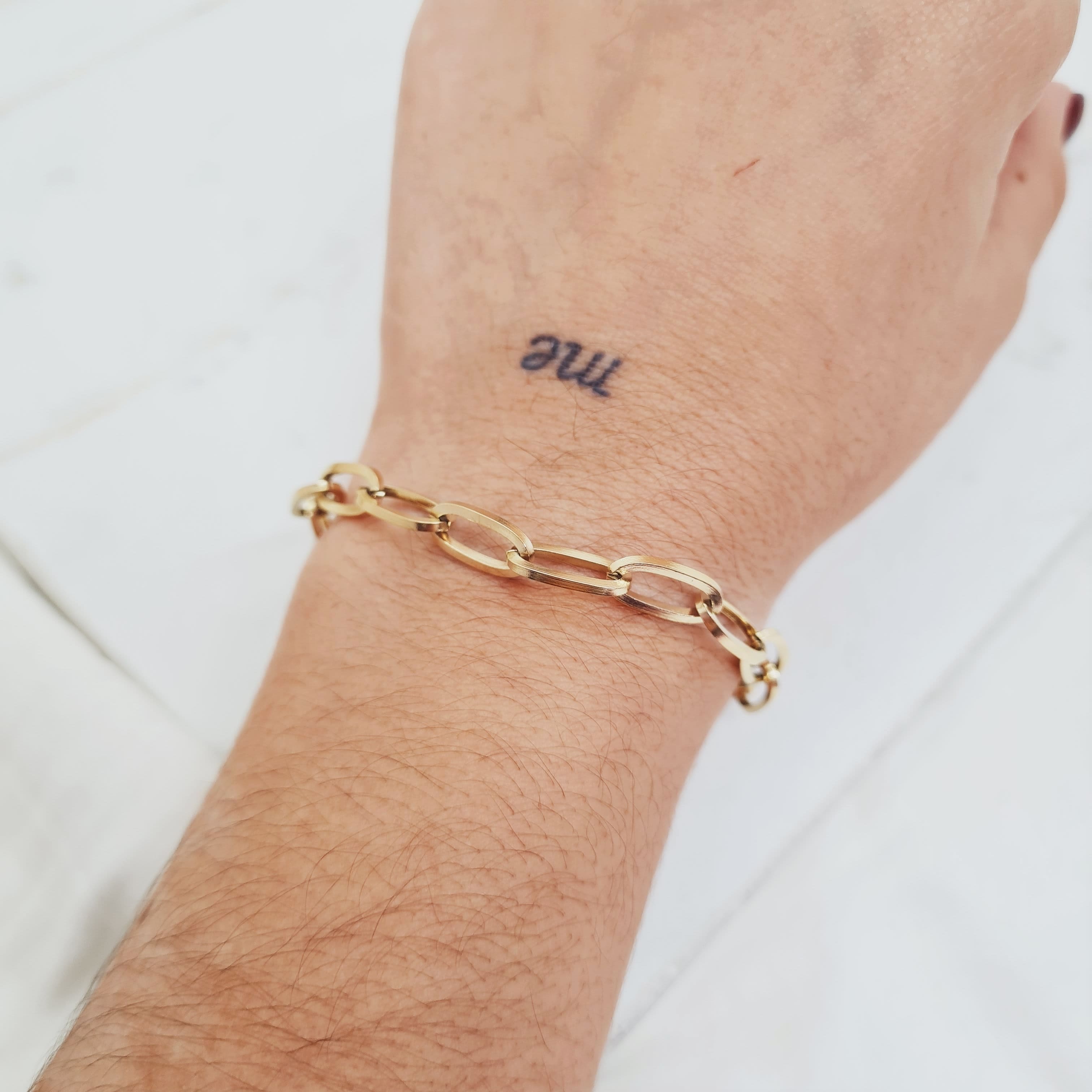 Imagen de producto PULSERA ACERO DORADO FORCET GRUESA 1.2 mm