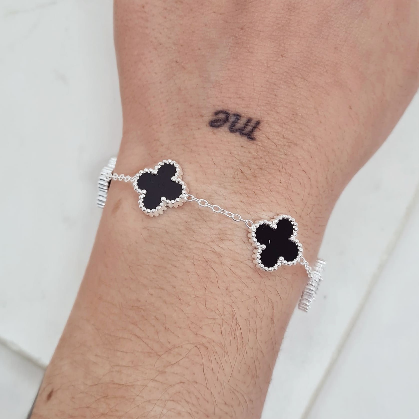 Imagen de producto PULSERA ACERO BLANCO VAN CLEEF - NEGRO