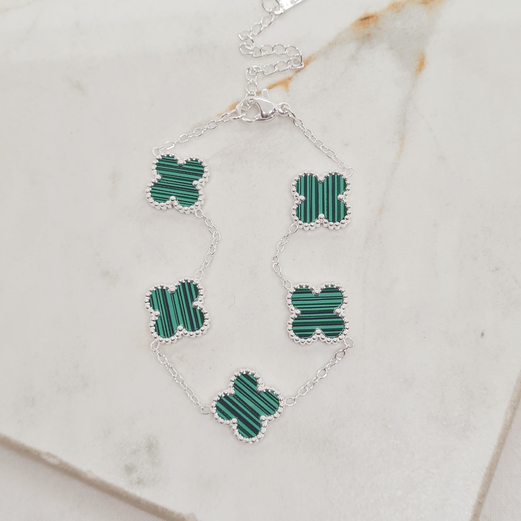 Imagen de producto PULSERA ACERO BLANCO VAN CLEEF - VERDE