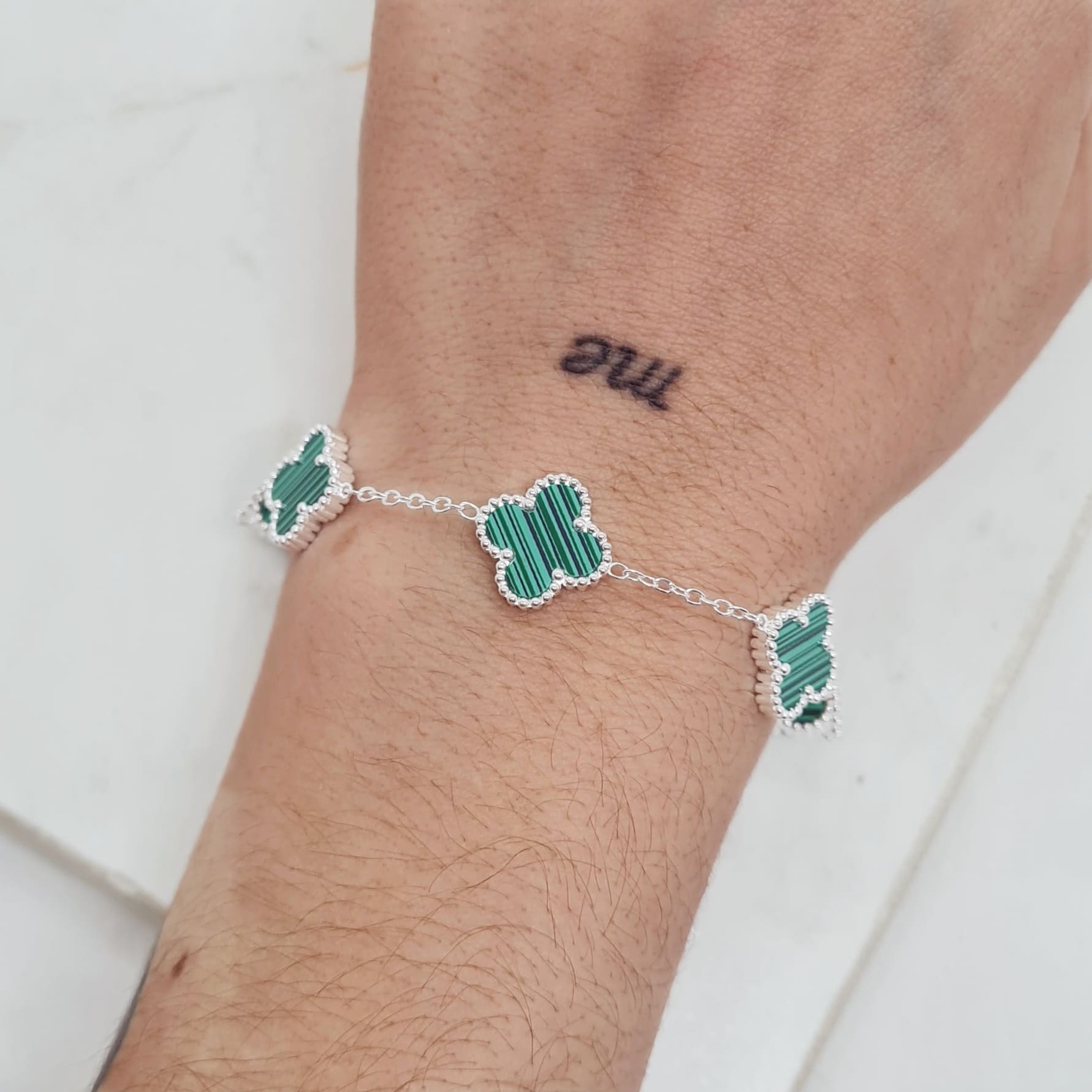 Imagen de producto PULSERA ACERO BLANCO VAN CLEEF - VERDE