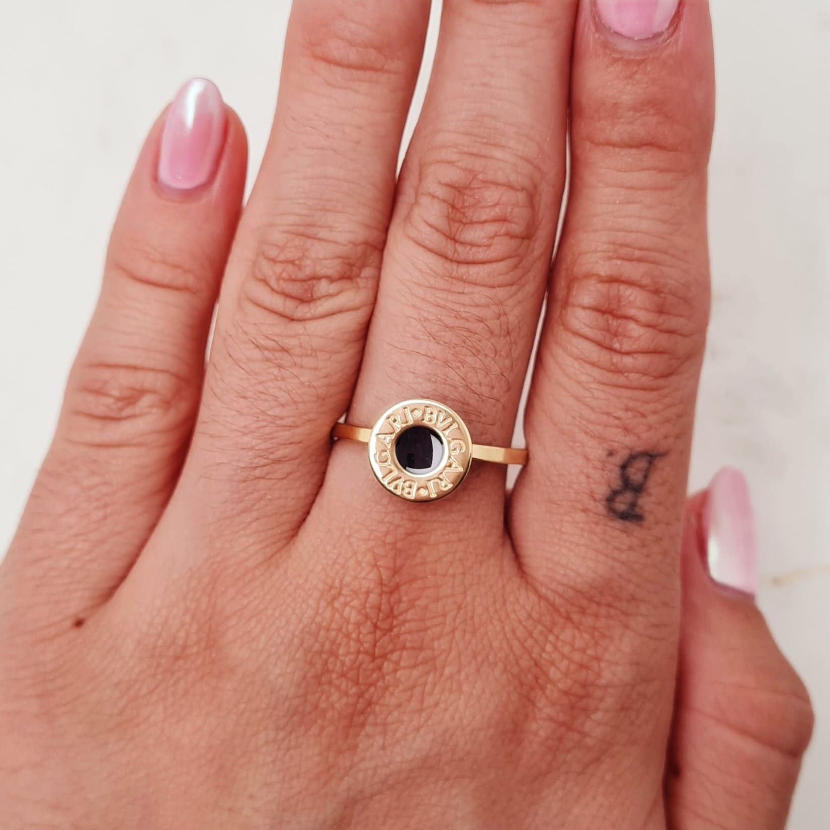 Imagen de producto ANILLO ACERO DORADO BULGARI CHICO