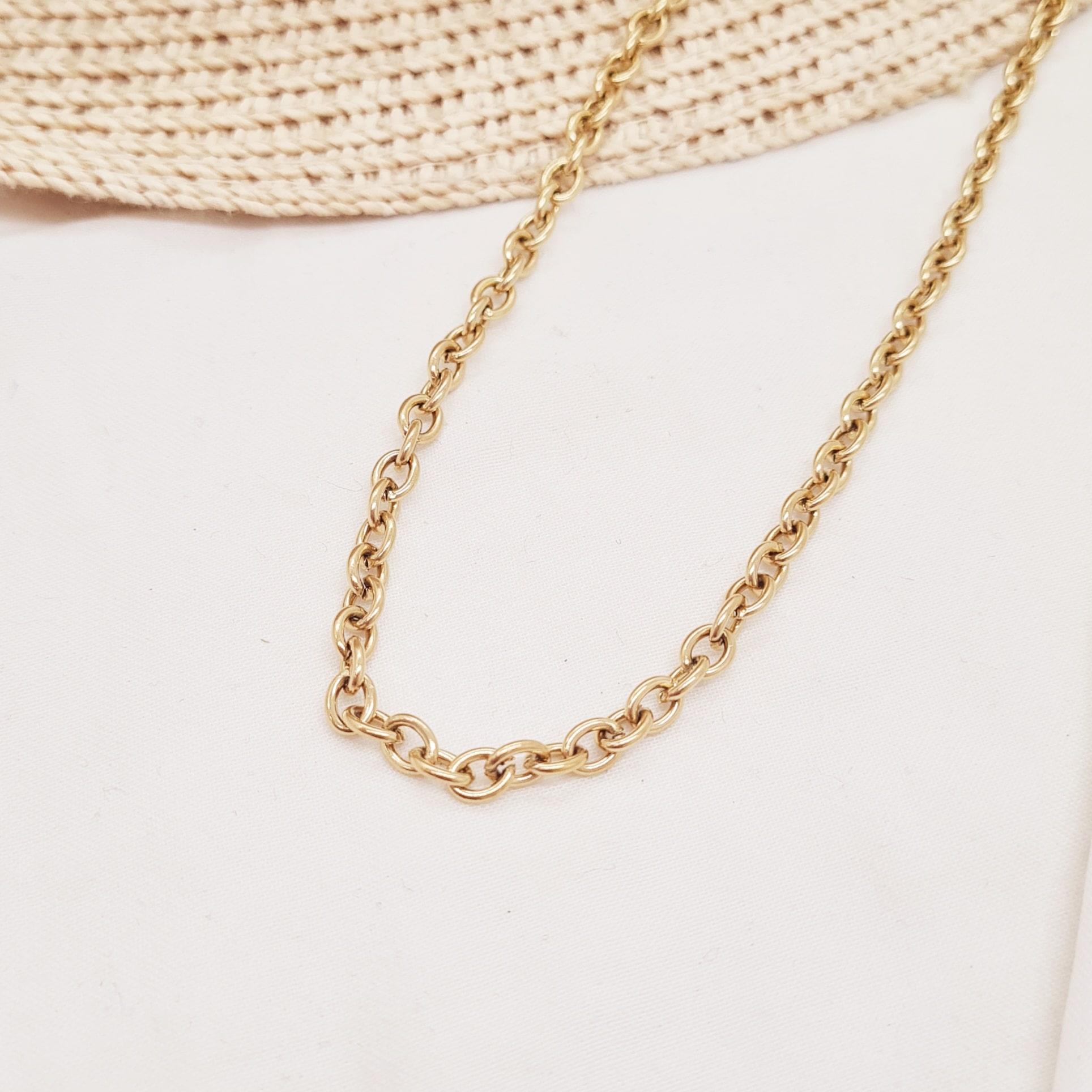 Imagen de producto CADENA ACERO DORADO TIFFANY 1 mm