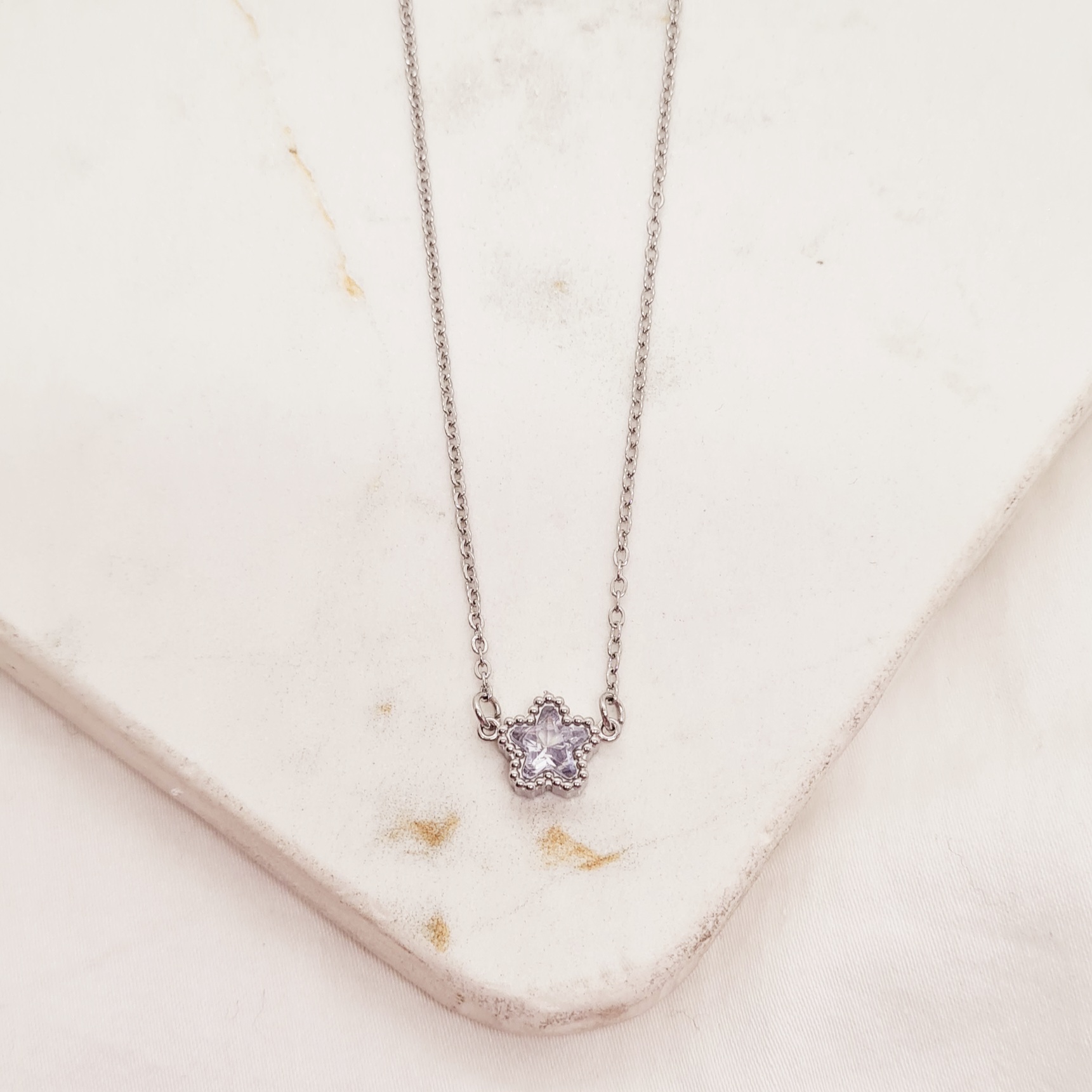 Imagen de producto COLLAR ENGARZADO - ESTRELLA TRANSPARENTE