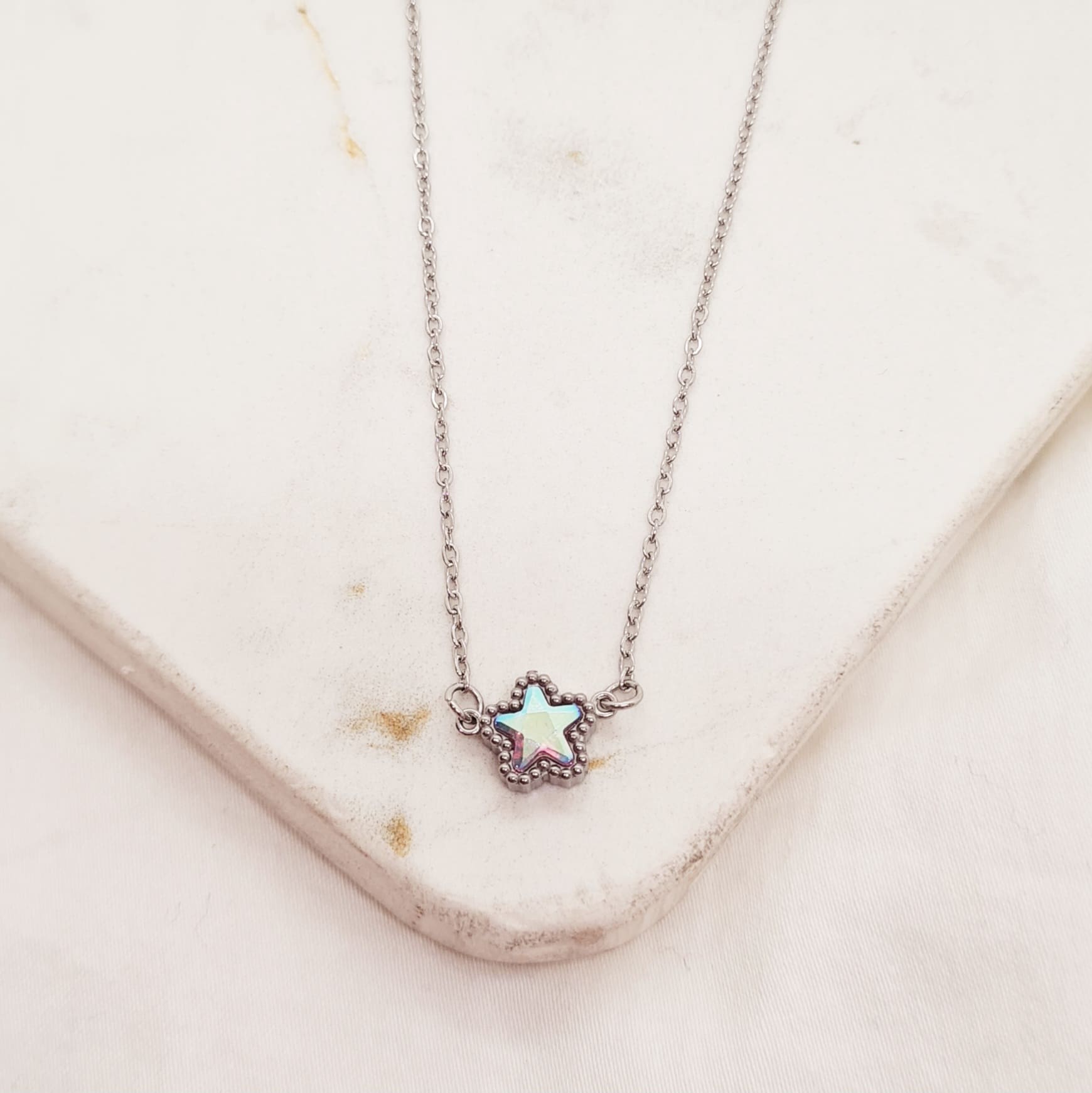 Imagen de producto COLLAR ENGARZADO - ESTRELLA TORNASOL