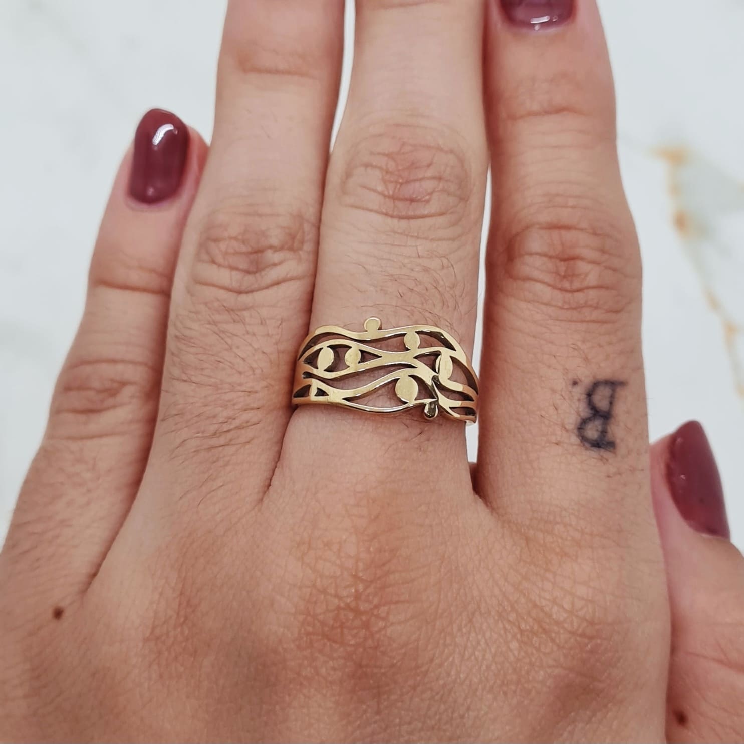 Imagen de producto ANILLO ACERO DORADO - ASTRID