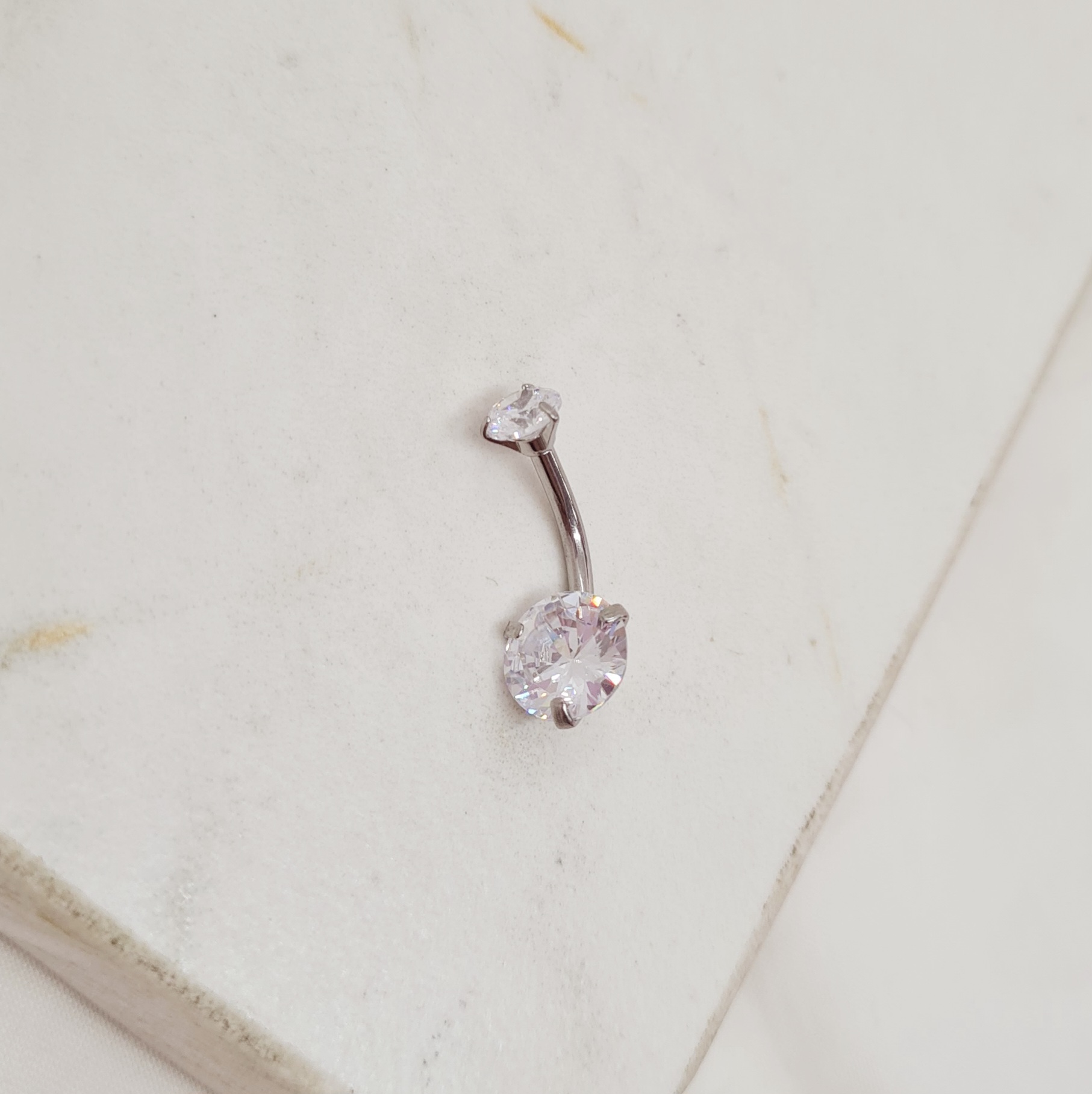 Imagen de producto PIERCING OMBLIGO DOBLE CUBIC ENGARZADO