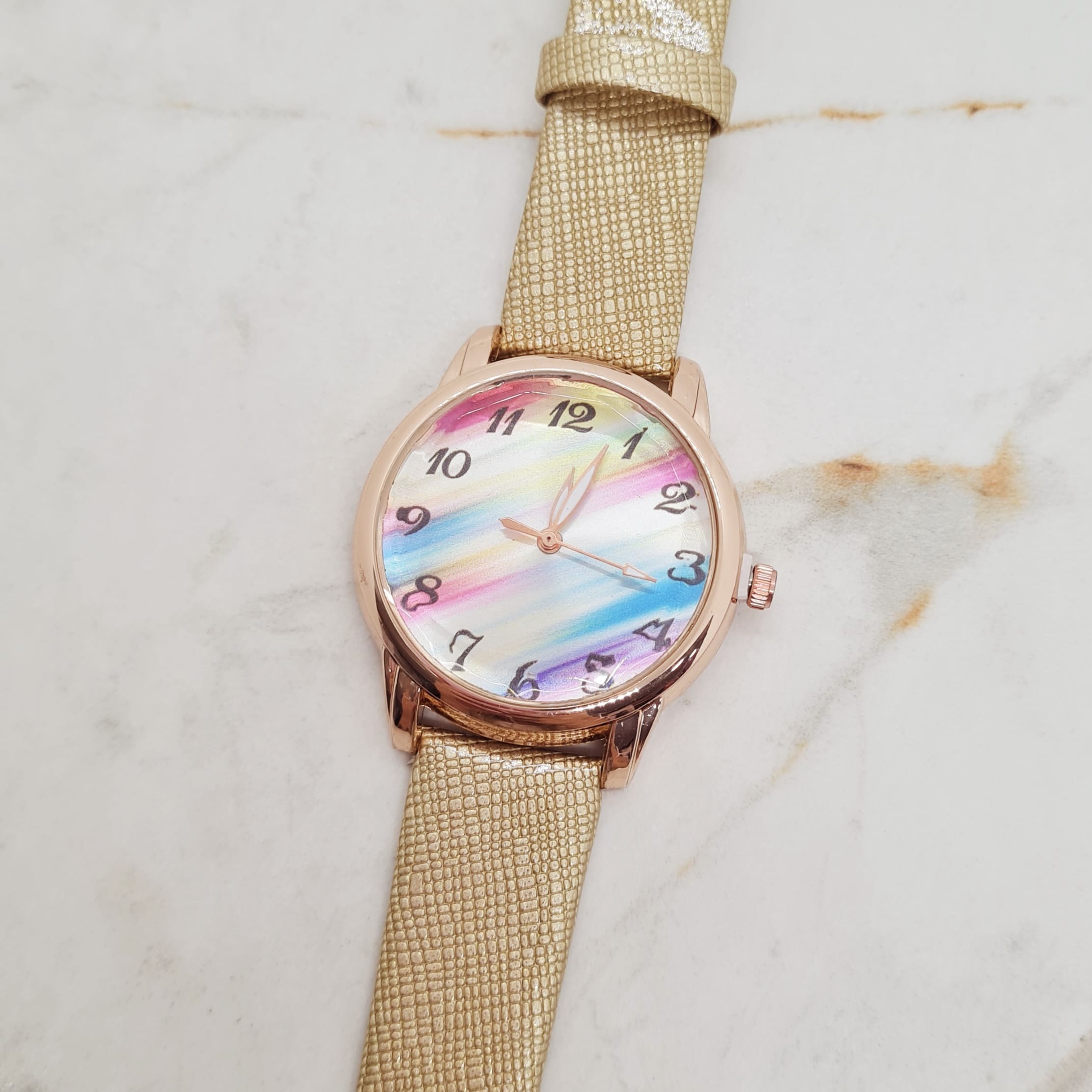 Imagen de producto RELOJ RAINBOW DORADO