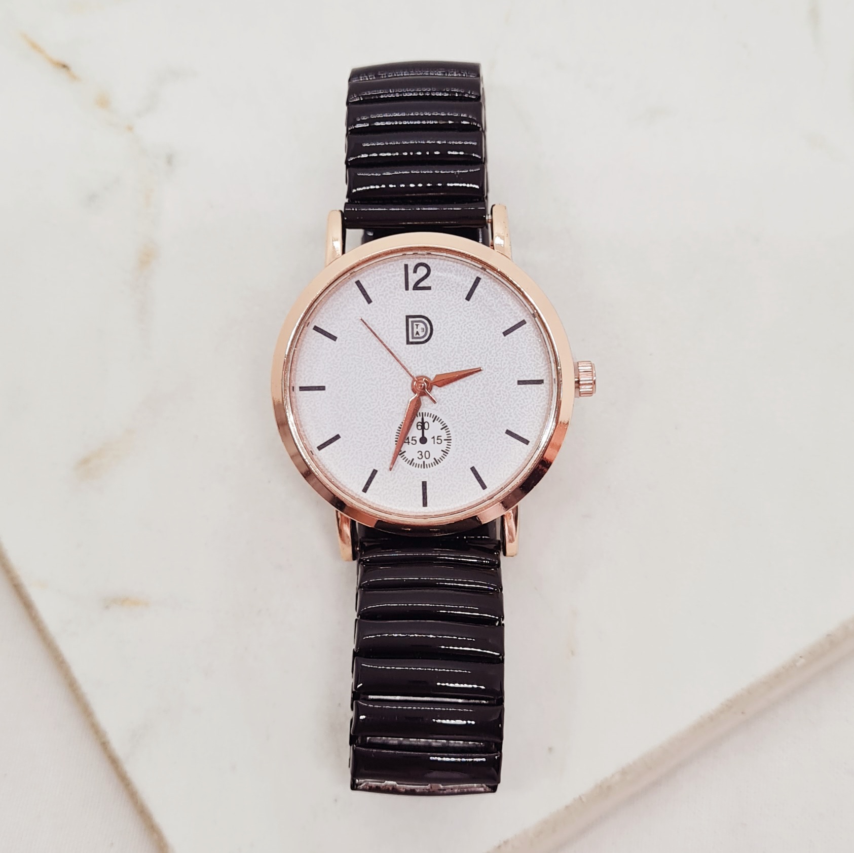 Imagen de producto RELOJ METALICO MALLA ELASTIZADA NEGRO