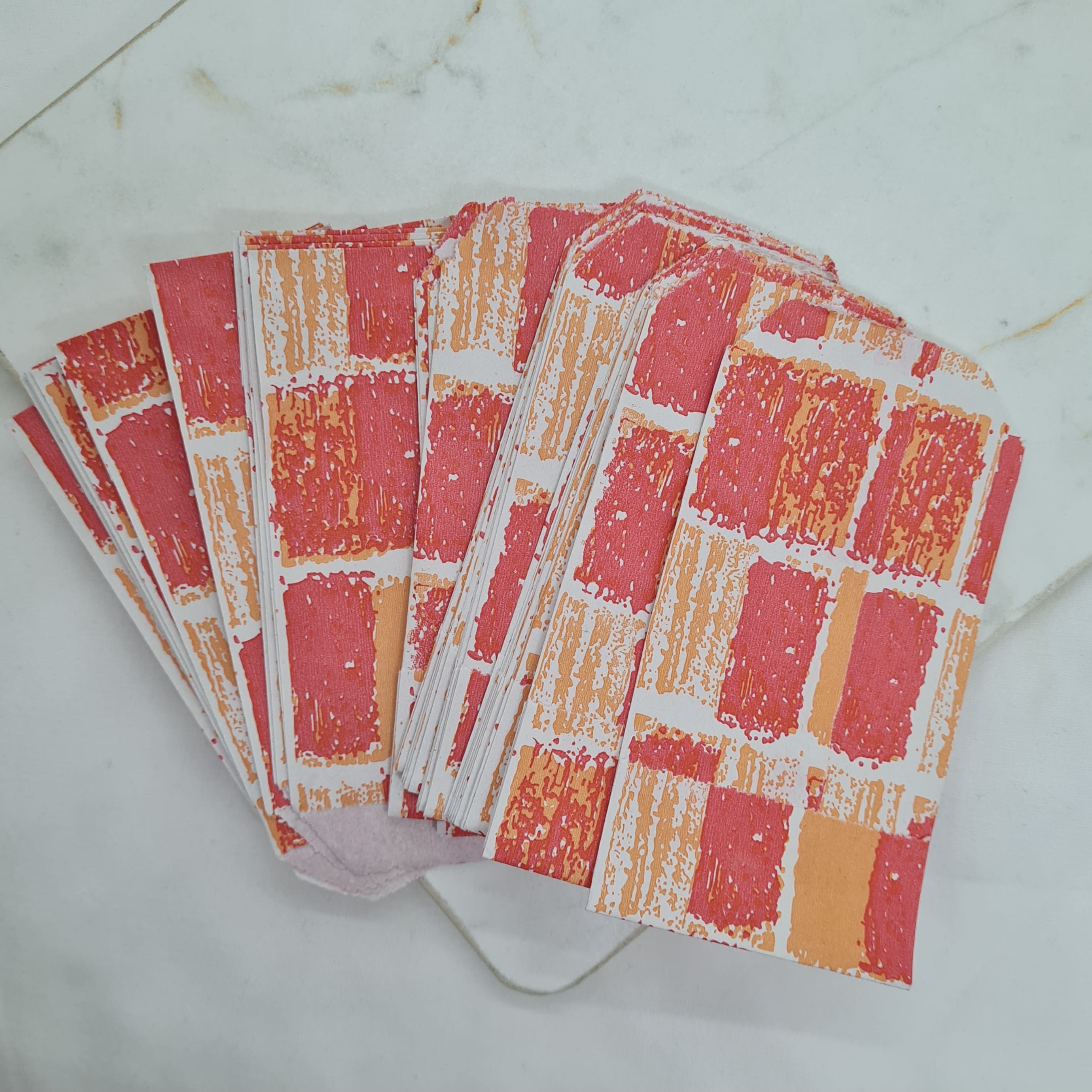 Imagen de producto BOLSAS DE PAPEL X100 UNIDADES - RECTANGULOS NARANJAS