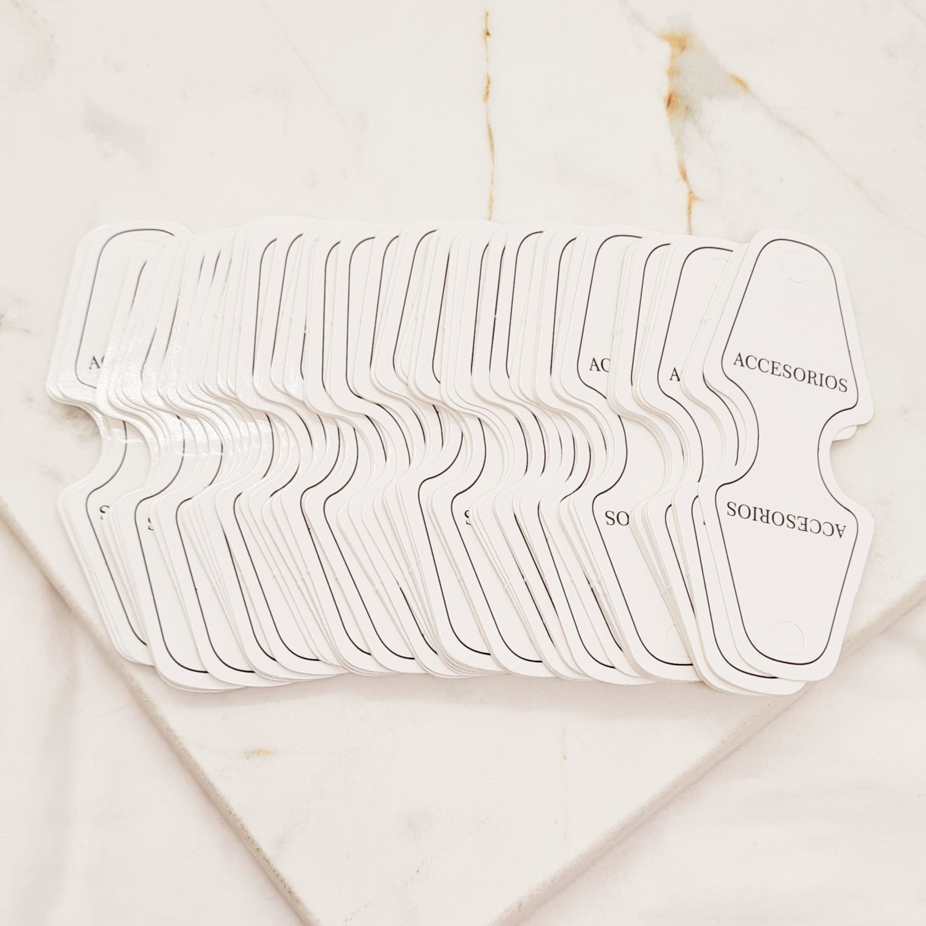 Imagen de producto CARTON PARA AROS/CADENAS DOBLES PACK X100 UNIDADES - BLANCOS